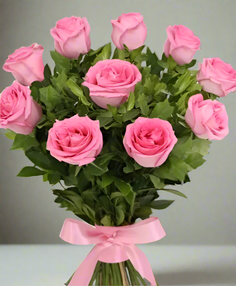 Black Forest Cake & Pink Roses Bunch