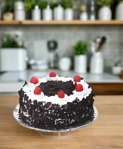 Black Forest Cake & Pink Roses Bunch