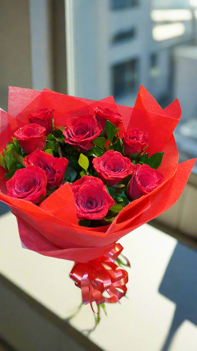 10 Red Roses Bouquet